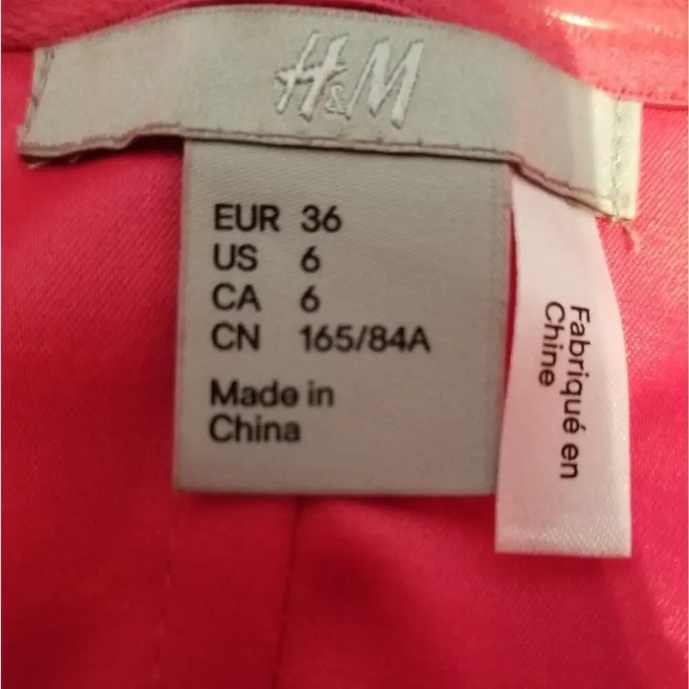 H&M Pink Strapless‎ Dress Hot Pink Party Dress Size 6